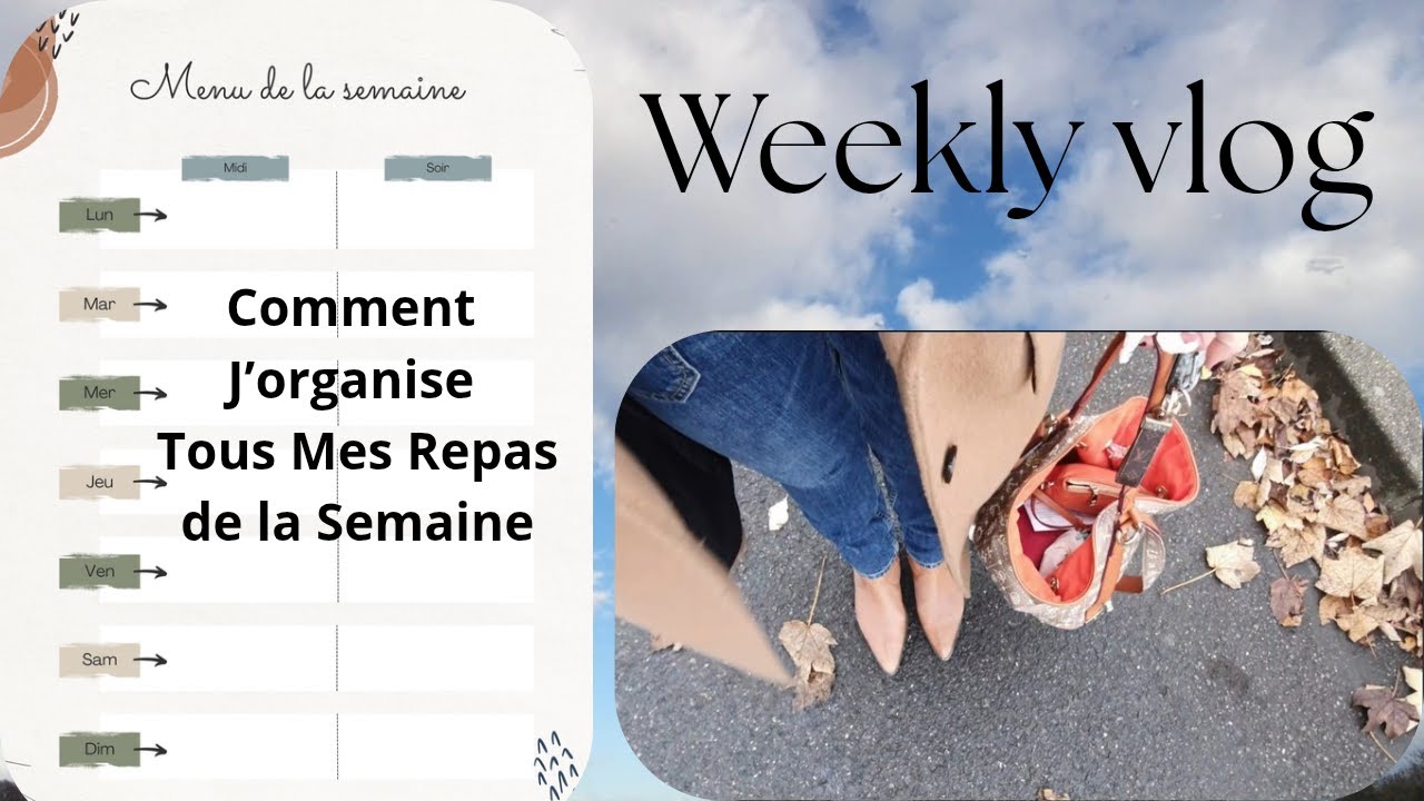 ✨️Planifier Ses Repas 🍽pour une Semaine Zen et des idées de menus que je vous partage .