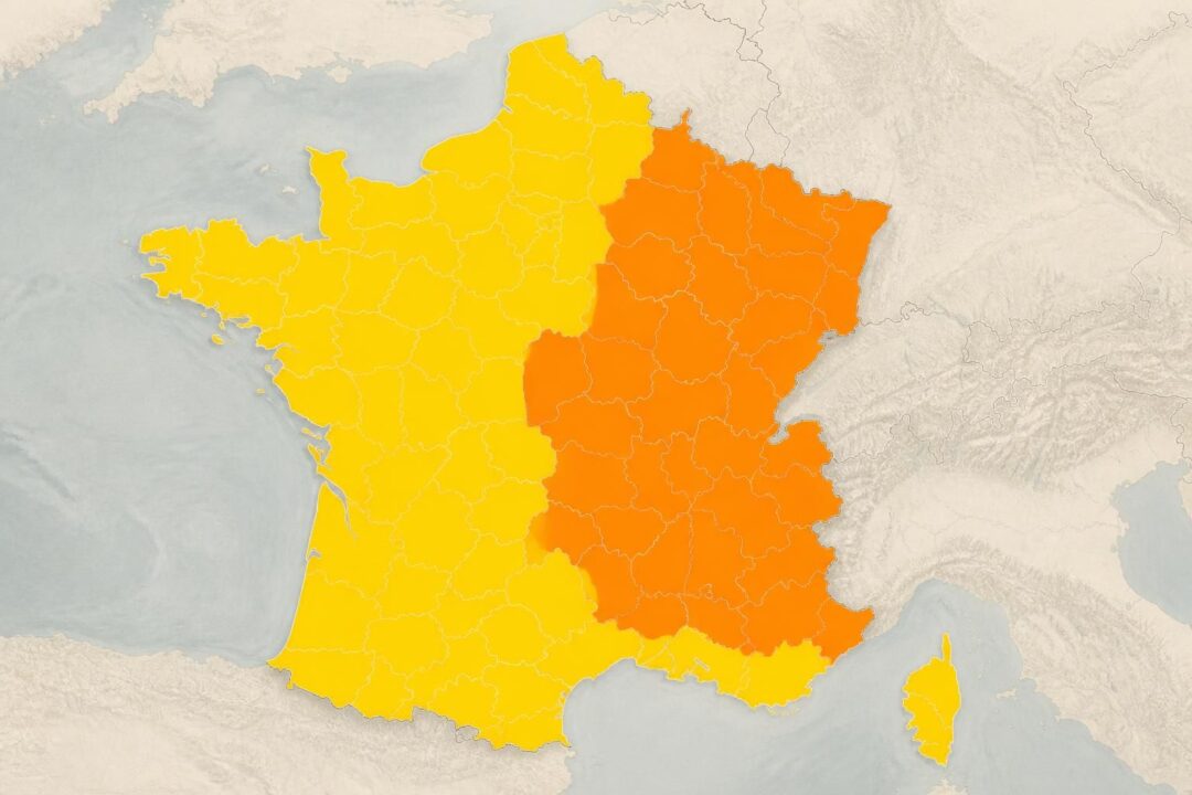 suivez en temps réel la progression de la canicule en france avec la carte des vingt départements en vigilance orange et vingt-cinq en alerte jaune, pour rester informé et prendre vos précautions face à la chaleur intense.